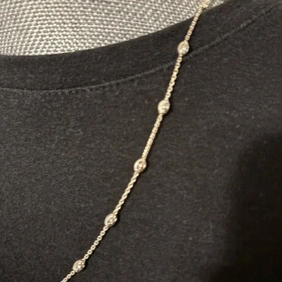 Sterling Silver: 3MM Station Necklace 20in L - Picture 5 of 5